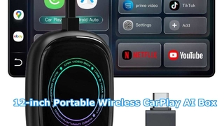 Voda factory wholesale universal portable wireless Android 12-inch CarPlay AI box
