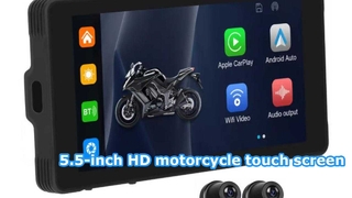 5.5 Inch Motorcycle Carplay Navigation Android Auto Huawei Hicar Driving Recorder