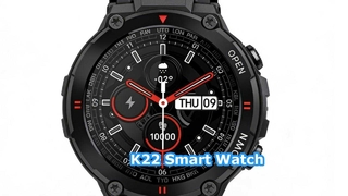 K22 Smart Watch for Men Bluetooth Call 5ATM Waterproof Fitness Tracker