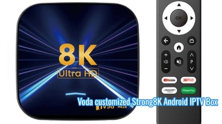 Voda Customized Strong8K Android IPTV Box, 8K Ultra HD, suitable for Latin America, and Arab regions